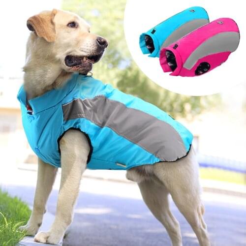 Waterproof Large Dog Clothes Warm Pet Coat Jacket Winter Pet Dog Clothing Vest For Medium Large Dogs French Bulldog Pitbull