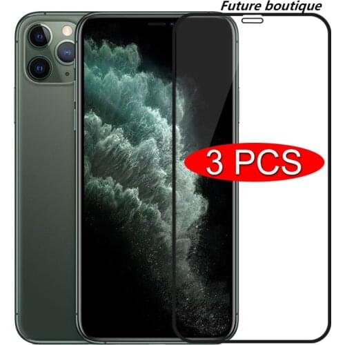 3PCS Full Cover Protective Glass On For iPhone 11 7 8 6 6s Plus SE 2021 Screen Protector For iPhone X XR XS 11 12 Pro Max Glass