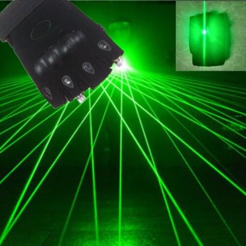 Hot Sale 532nm Green Laser Hand Gloves With Led Palm Green Light For laser Man Show Party DJ Club Christmas Halloween Gloves