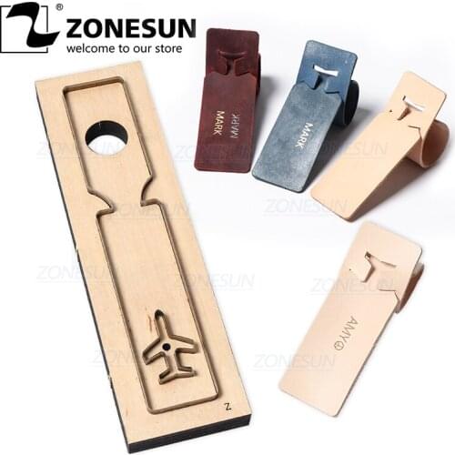 ZONESUN L2 Custom Leather Die Cuts For Handmade Luggage Tag DIY Wedding Favors Cutting Clicker Die Steel Rule Die Leather Tools