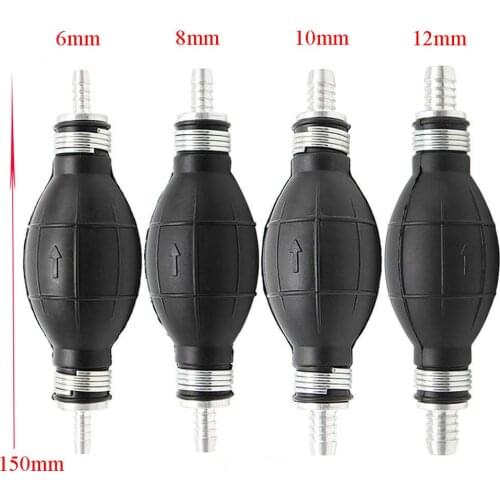 1 Piece Fuel Line Pump Rubber Aluminum Fuel Line Pump Primer Bulb Hand Primer Gas Petrol Pumps PICK 150mm