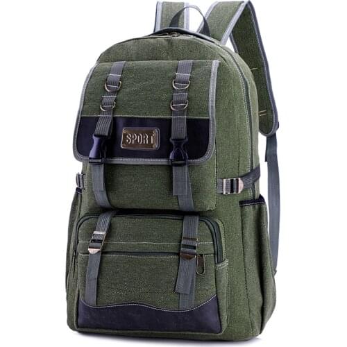 45L Fashion School Bag for Teenage Boys Shoulder Bags Male Canvas Backpack Fashion Men Backpack Anti Theft Laptop Backpack