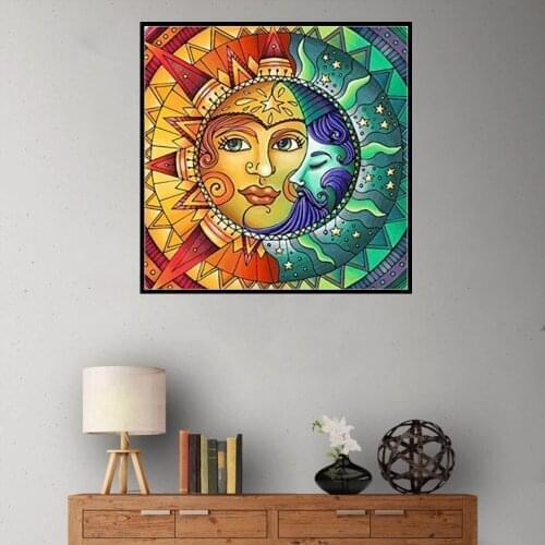 5D DIY Diamond Painting Abstract Art Picture Woman Face Pattern Full Round Drill Diamond Embroidery Cross Stitch Home Decor Gift