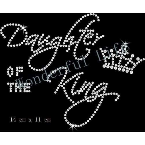 Free Shipping Daughter Of The King Rhinestone Applique