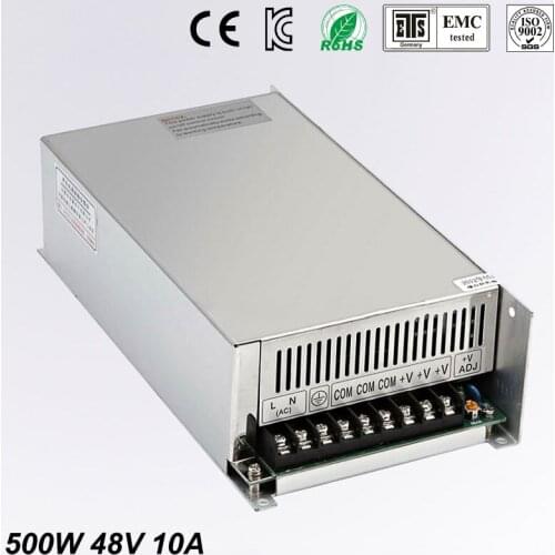 DC Power Supply 48V 10A 500w Led Driver Transformer 110V 240V AC to DC48V Power Adapter for strip lamp CNC CCTV