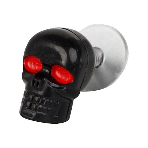 4Pcs Motorcycle Skull License Plate Frame Bolts Screws Fastener