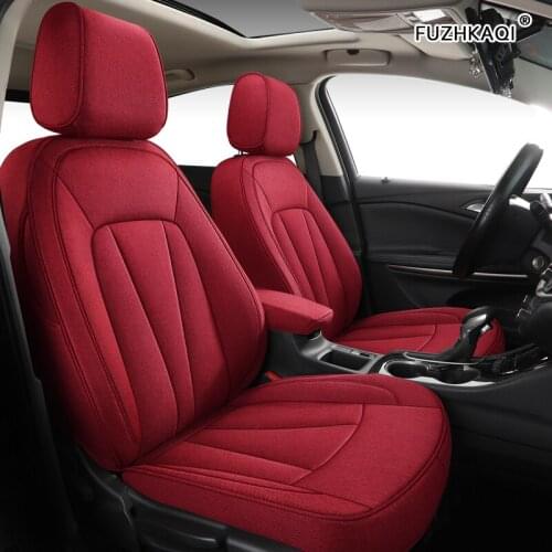 FUZHKAQI Custom FLAX car seat covers For NISSAN Patrol Sunny QUEST Terra Navara NV200 Paladin KICKS MAXIMA Murano LANNIA seats