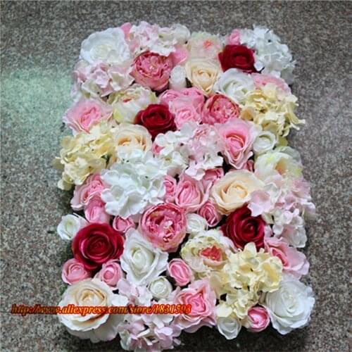 Artificial silk rose peony flower wall wedding backdrop decoration Flower runner wedding stage decoration 10pcs/lot TONGFENG