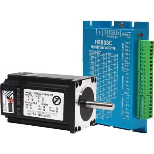 57 Closed loop Stepper Servo Driver Kit DC24-60V 57HB250-112B 3.0NM 3000rpm Motor + HB808C Driver With Encoder