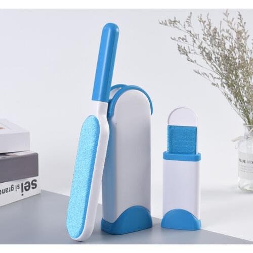 Hot Magic Clean Brush Reusable Self-Cleaning Pet Hair Brush Set Double Lint Remover Fur Scrub Clothes Bag Dust Brusher