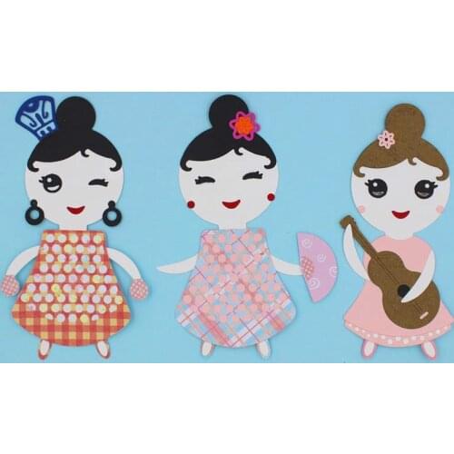 KSCRAFT Fiesta Girl Metal Cutting Dies Stencils for DIY Scrapbooking Stamp/photo album Decorative Embossing DIY Paper Cards