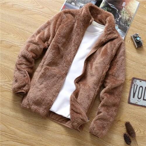 Coral fleece Warm Mens Coat Trend Shopping Winter Jackets Version Loose 2021 New Mens Casual Fleece Jacket Male Clothes 4xl