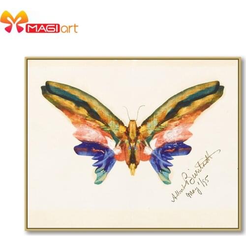 Cross stitch kits Embroidery needlework sets 11CT water soluble Canvas Patterns 14C Full Landscape butterfly -NCMA159