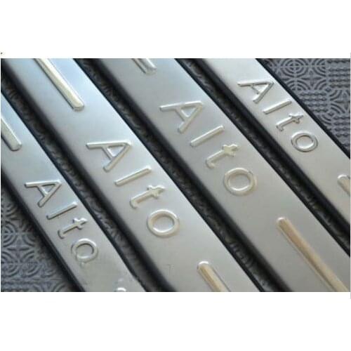 Stainless Scuff Plate Door Sill Plates for Suzuki Alto 2009 2010 2011 2012