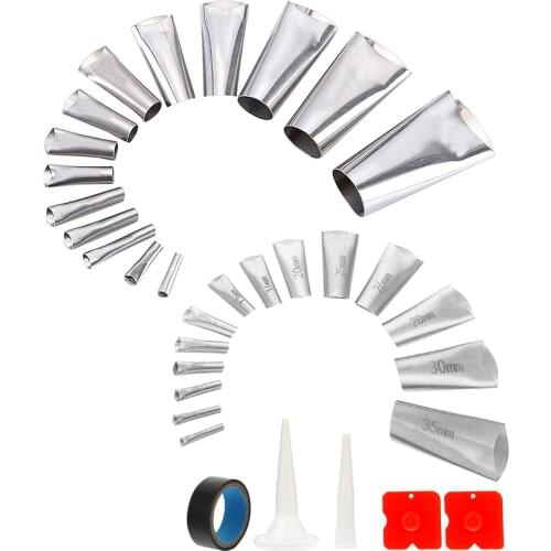 14/16/18/23pcs Caulking Nozzle Applicator Finishing Caulk Finisher Sealant Smooth Scraper Grout Kit Tool For Wall Set Accessory