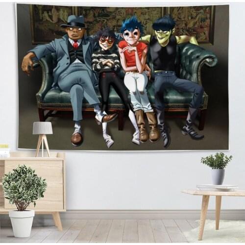 Custom Gorillaz Wall Tapestry Wall Hanging Tarot Custom Tapestry Plant Tapestry Mandala Home Decor More Large Size 2.25