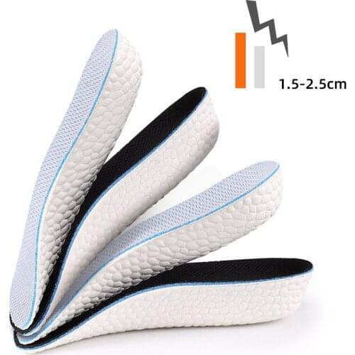 Invisible Increased Insoles For Shoes Men Women Height Increase Insoles Sweat Breathable Shock Absorption Non-slip Eva Shoe Pad