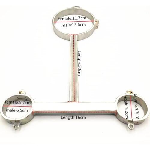 Collar Bdsm With Handcuffs For Sex Stainless Steel T Type Bondage Restraints Bdsm Bondage Collar Adult Games Sex Toys For Couple