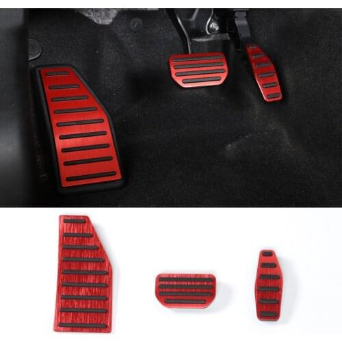 NHAUTP Aluminum Alloy+Rubber Accelerator Brake Pedals Decoration For Suzuki Jimny AT 2010+ Left Foot Rest Pedal Car Accessories