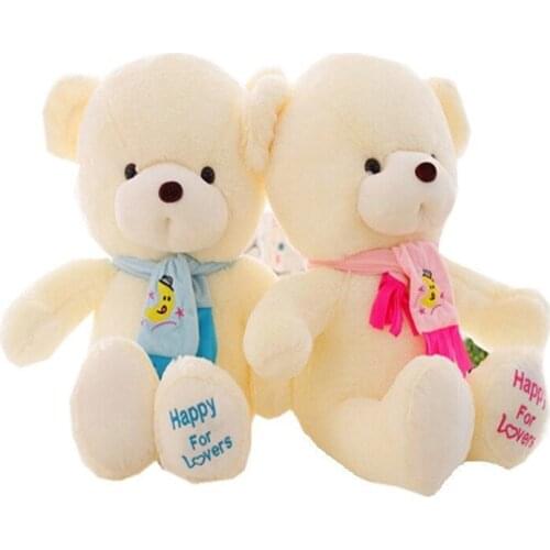 30cm Teddy Bear With Scarf Plush Stuffed Baby Gift Girls Toys high quality PP cotton Wedding And Birthday Party Decoration