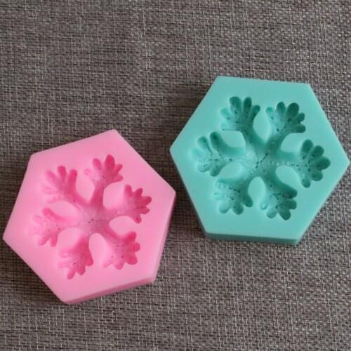 Christmas Snowflake Shape Silicone Cake Tools Soap Mold Sugar Craft Cake Decoration Fondant Baking Tools Gift