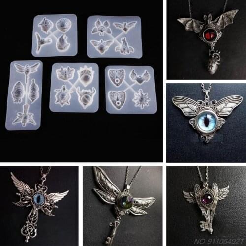 Crystal Epoxy Resin Mold Devil Eye Pendant Casting Silicone Mould DIY Crafts Jewelry Making Tools F4 21 Dropshipping