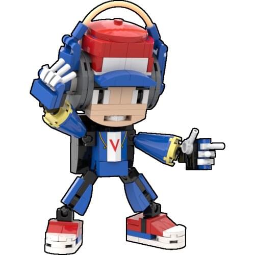 DIY moc mecha model king of glory Luban No. 7 video game boy assembled building blocks creative toys for children gifts