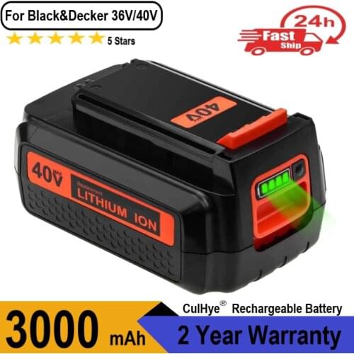 Culhye LBX2040 Lithium Replacement Battery for Black and Decker 40V Max 2.5Ah LBXR36 LBX2036 LST540 LST136W Cordless Power Tools