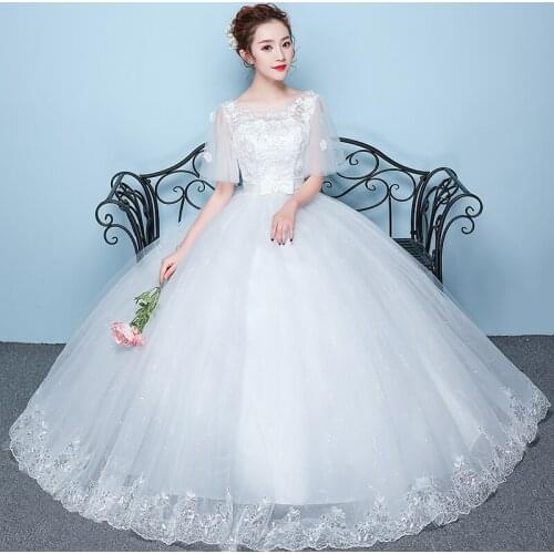 Bride Wedding Dress Vestido De Noiva Plus Size Wedding Dresses Lace Up Bridal Ball Gowns