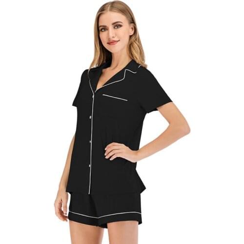 Summer Pajamas Suits Pyjamas PJ Set Female Short Sleepwear Suit Ladies Korean Night Wear Soft Nighties For Women