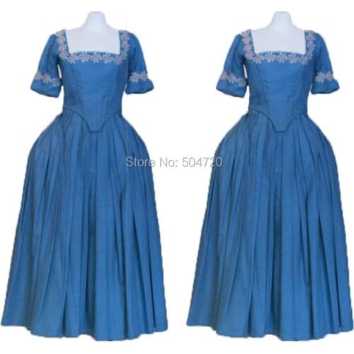 Tailored!Royal Black long sleeves Duchess Queen Marie Antoinette Period Masquerade Theatre Civil war Gown dress HL-240