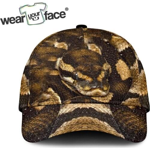 Snake Animals 3D All Over Printed Snapback Hat Women Men Adult Hip Hop Headwear Outdoor Casual Sun Visor Baseball Cap