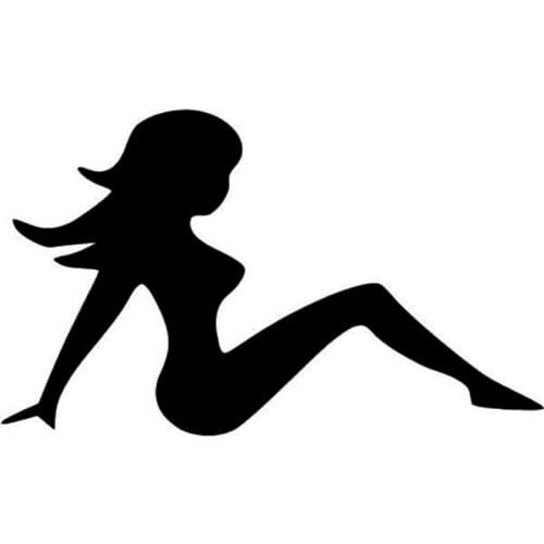 15.2*9.2CM Sexy Trucker Girl Car Window Decal Cartoon Motorcycle Stickers Car Accessories