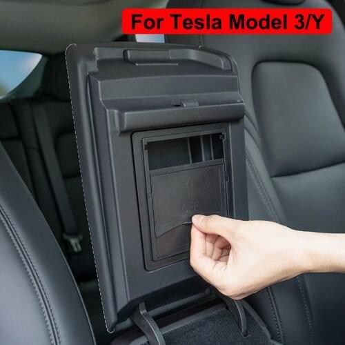 2021 Model3 Center Console Organizer Armrest Hidden Storage Box For Tesla Model 3 Y Auto Armrest Holder Box Car Accessories
