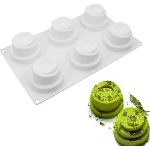3D Silicone Cake Molds Round Sprial Shaped Mousse Dessert Mould Non Stick Baking Kitchen Bakeware Tools