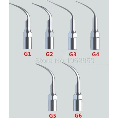 6pcs/lot Ultrasonic Dental Scaler Tips G1 G2 G3 G4 G5 G6 Compatible with EMS/ WOODPECKER Teeth Whitening Dental Lab Equipment