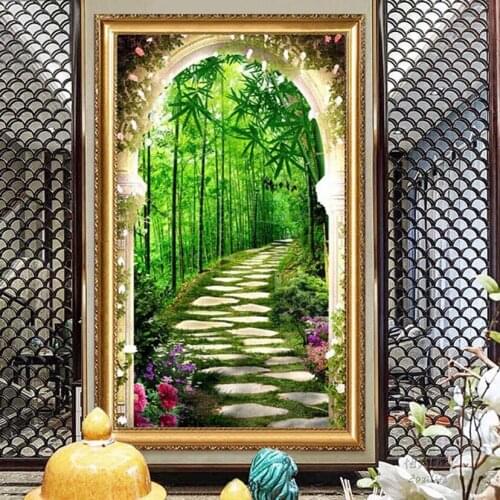 Diamond Embroidery,Round or square Diamond bamboo forest Full rhinestone 5D Diamond painting cross stitch,needlework WG876