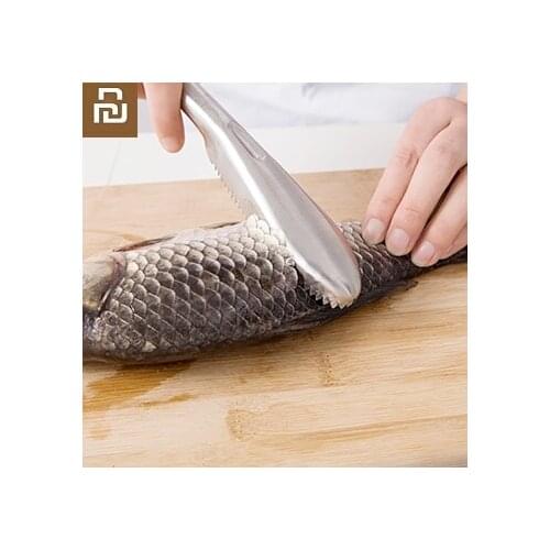 Youpin Household stainless steel fish scale planer Kitchen Bidirectional sawtooth manual rapid scraping scale