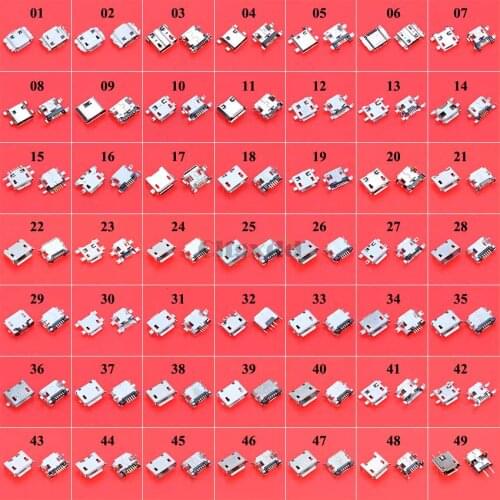 Cltgxdd 49model Mini Micro USB Jack Socket Connector V8 Plug 5Pin 7Pin Charging Port For Samsung Lenovo Sony Huawei Mobile Phone