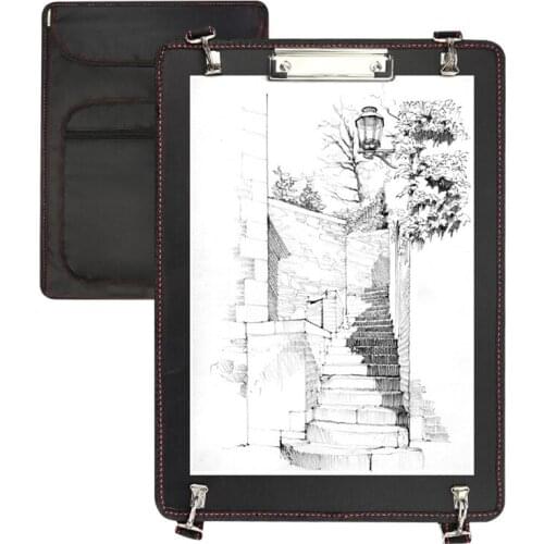 Sketch Board Drawing 8K/A3 Sketch Pad With Double Shoulder Straps Waterproof Durable Picture Folder Painting Pad Kids Portable