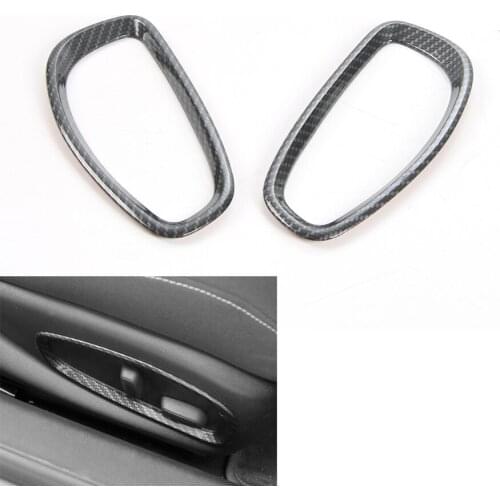 For Chevrolet Camaro 2017+ Auto Car Interior Seat Adjust Button Switch Cover Frame Trim Car-styling Molding Carbon Fiber