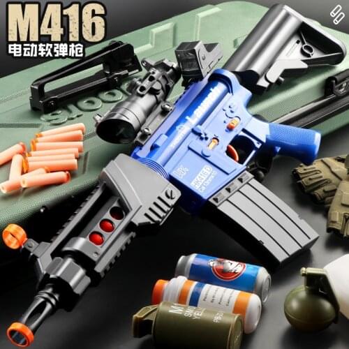 M416 Electric Burst Children Blaster Airsoft Gun Safe Soft Bullet Toy Gun with Magazine for Boys Adults Armas