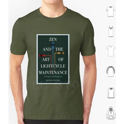 Zen And The Art Of Lightcycle Maintenance T Shirt Men Cotton 6xl Zen Lightcycle Flynn Tron Motorcycle Pirsig