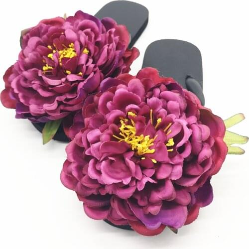 HAHAFLOWER New Casual Sweet Style Platform Summer Flat Shoes big flower Sandals Large Size for Women A34 free shipping