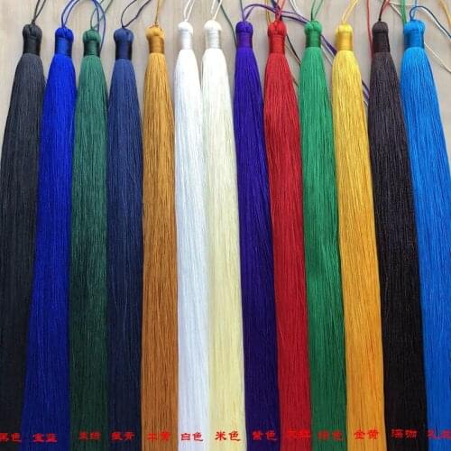1Pcs 50CM Polyester Silk Beads Tassel Fringe Brush Tassels Trim for Crafts DIY Jewelry Finding Embellish Curtain Accessories