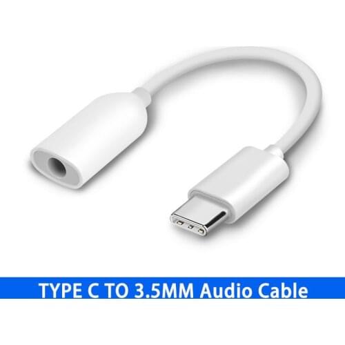 Original Xiaomi Type C 3.5 Jack Earphone Cable USB C to 3.5mm AUX Headphones Adapter Audio cable For Mi 9 9SE 9T 8 8SE 6 6X A3
