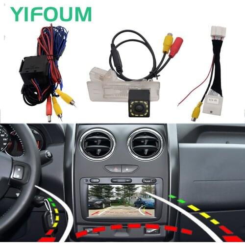 Fisheye Dynamic Trajectory HD Car Rear View Reverse Backup Camera For Renault Dacia Duster 2009-2019 & Original Factory Screen