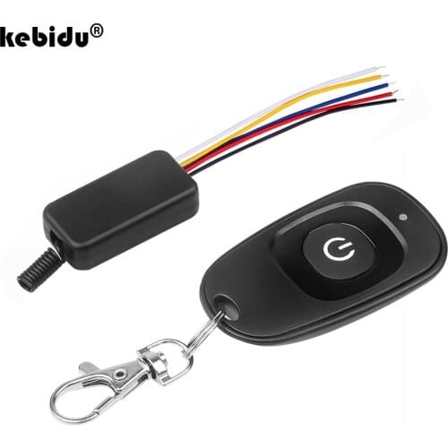Kebidu 433mhz Wireless RF Remote Control DC 5V-12V 1CH Mini Relay Switch LED Lamp Controller with Receiver Transmitter