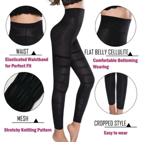 High Waist Shapewear Anti Cellulite Compression Leggings Leg Slimming Body Shaper Tummy Control Tights Panties Thigh Slimmer