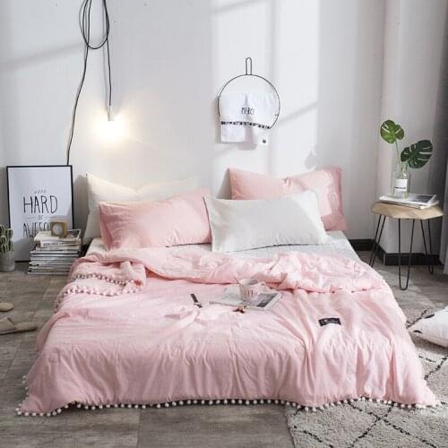 Japan Summer Quilt Blanket Double Queen King Water washed Patchwork Bedspread Air Condition Thin Comforter Bed Cover Coverlet